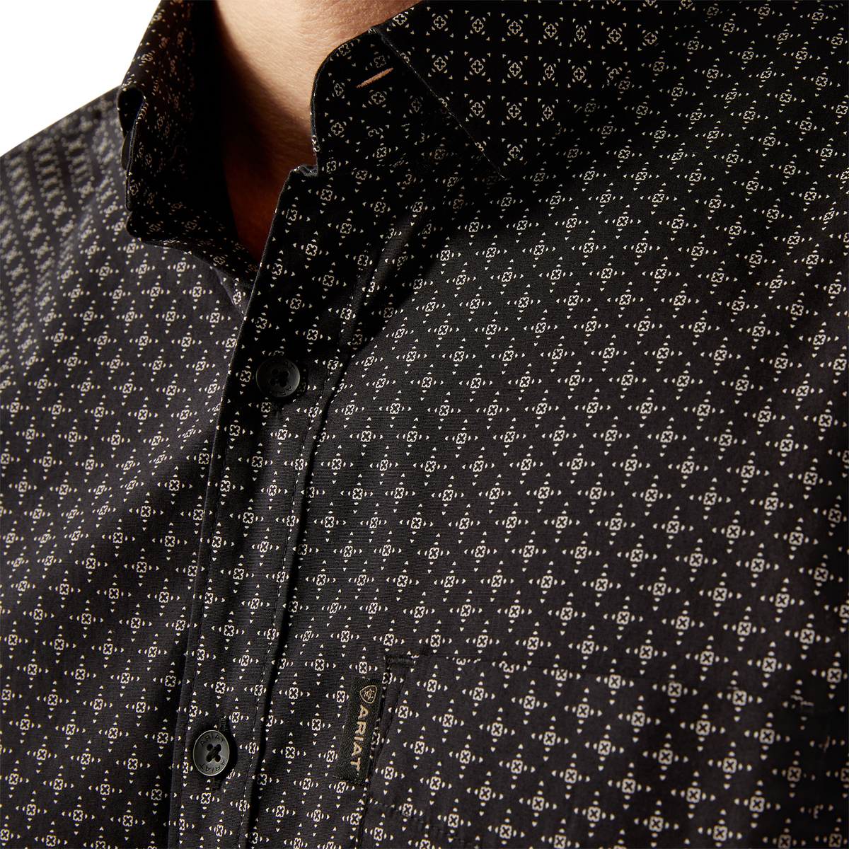 Ariat Mens Mars Modern Short Sleeve Shirt - Black
