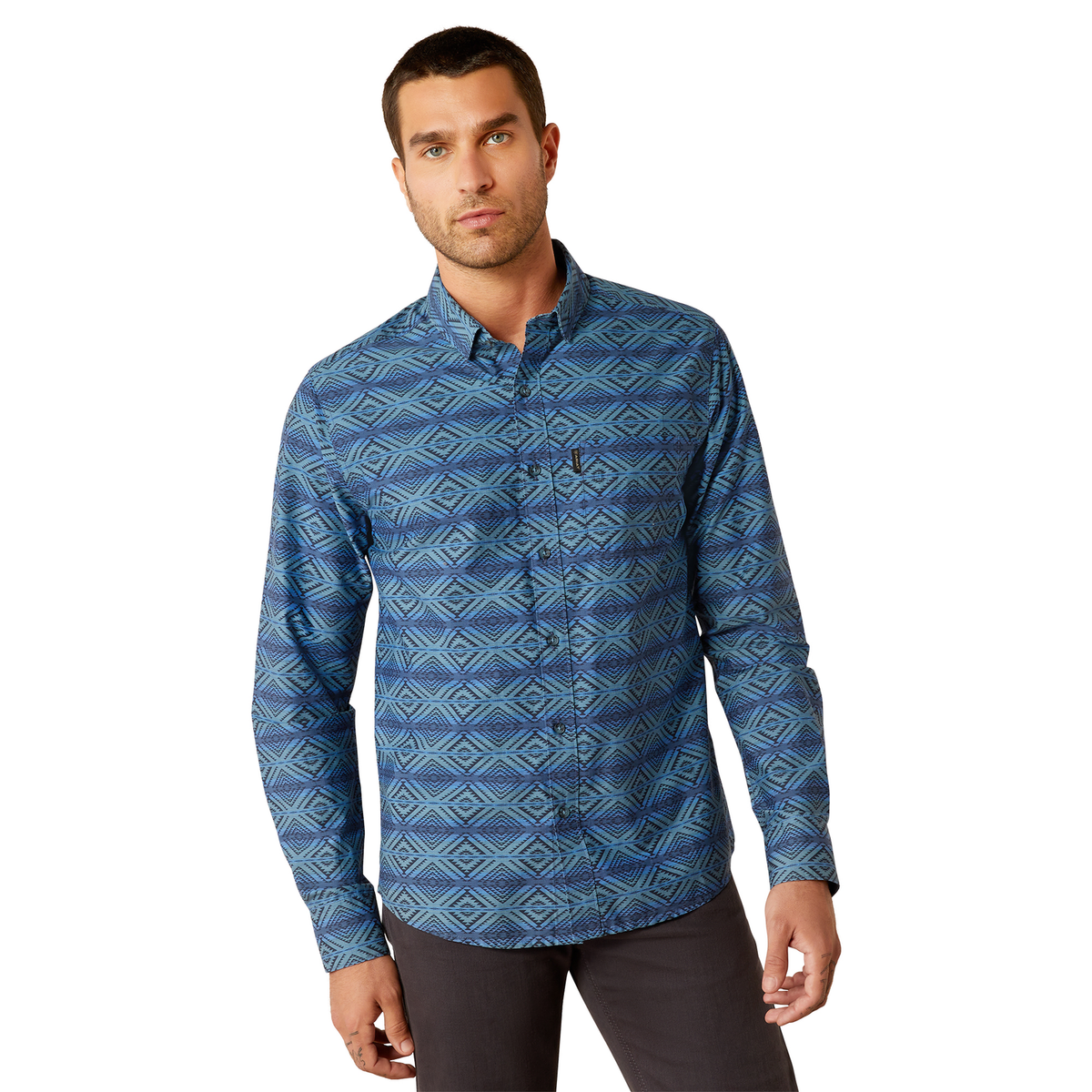 Ariat Men’s McKay Modern Fit Shirt - Dark Blue