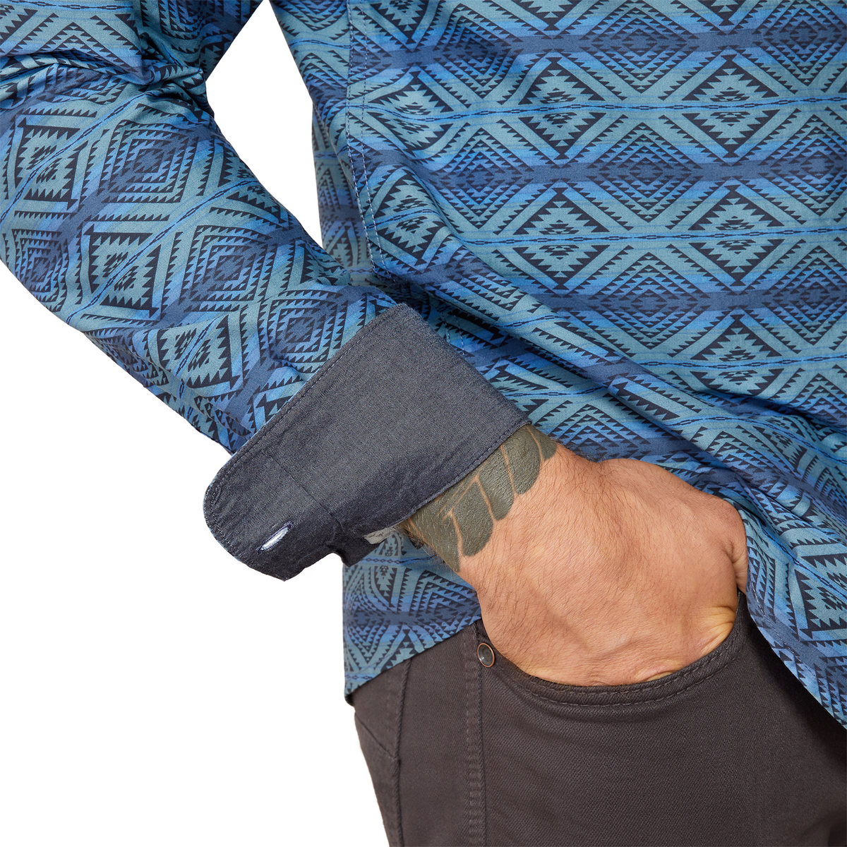 Ariat Men’s McKay Modern Fit Shirt - Dark Blue
