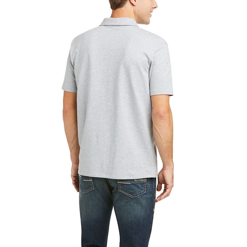 Ariat Men’s Medal Polo Heather - Gray