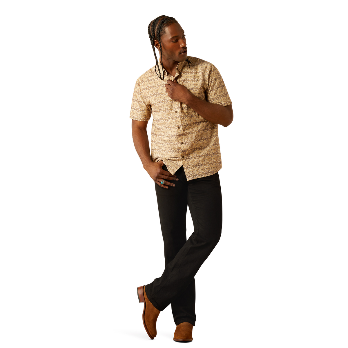 Ariat Men’s Merritt Modern Fit Shirt - Beige