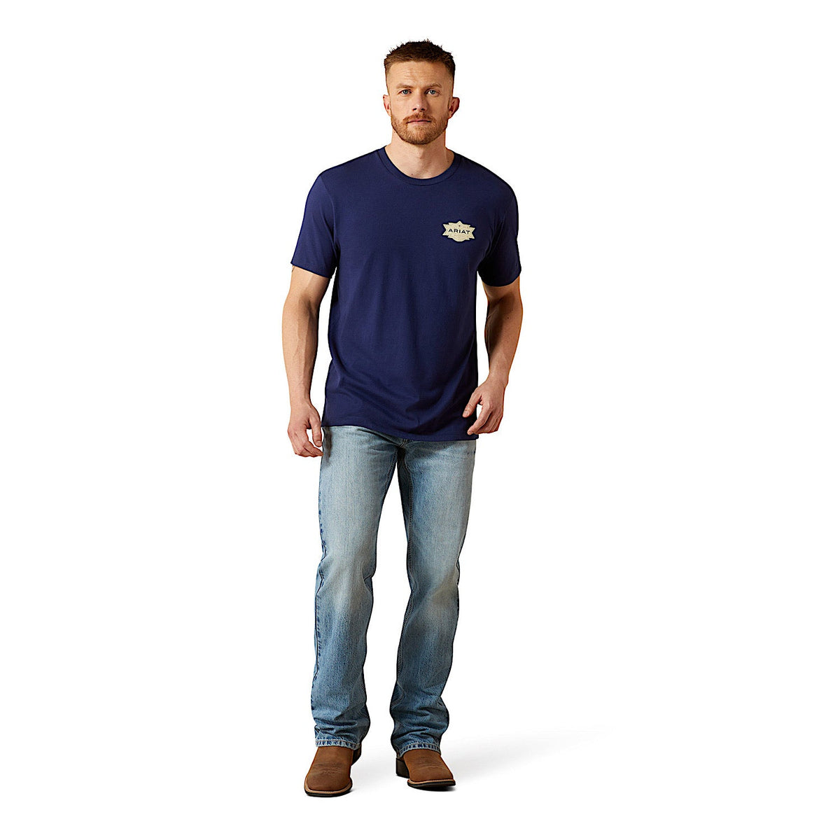 Ariat Men’s Mesa Motif Lockup T-Shirt - Medieval Blue