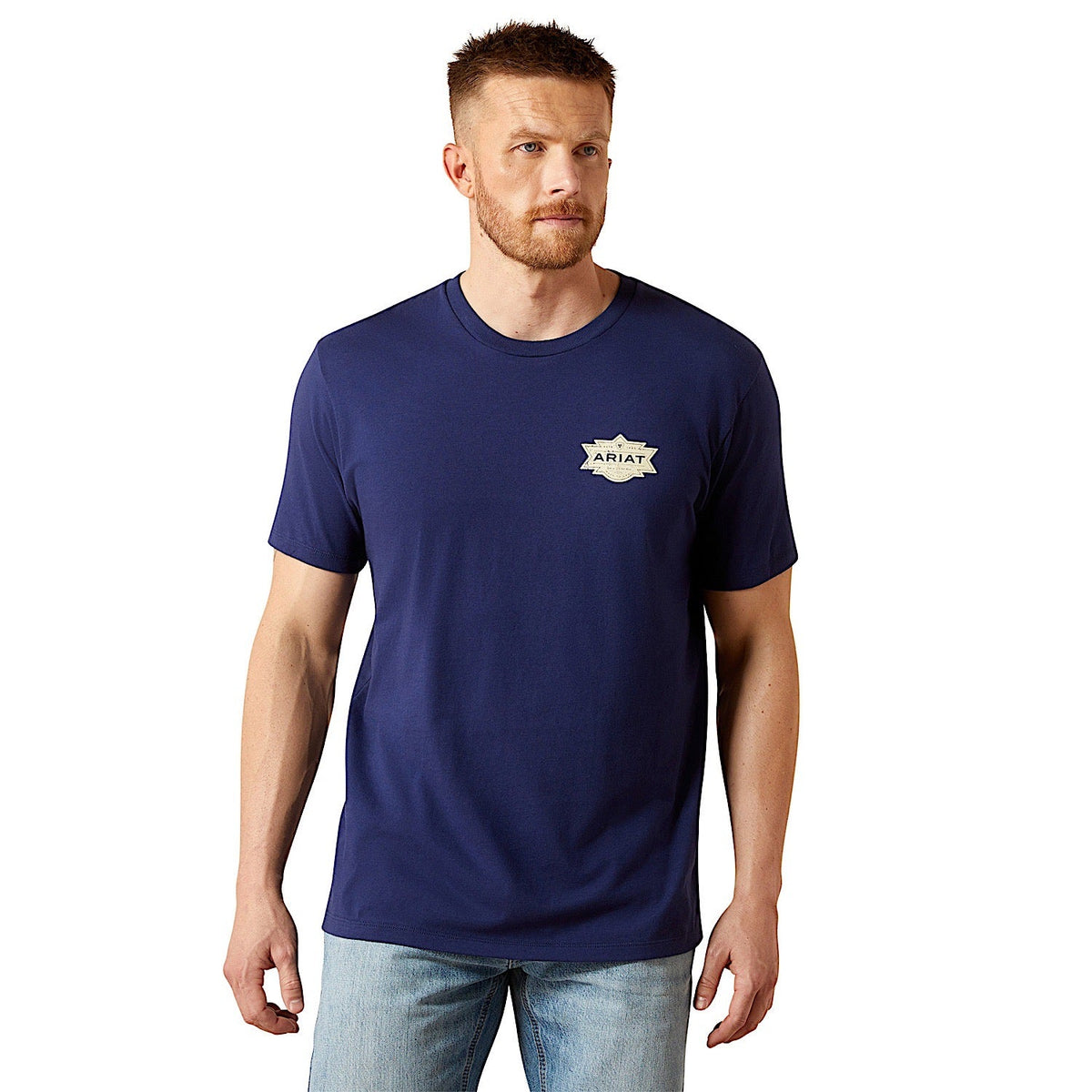 Ariat Men’s Mesa Motif Lockup T-Shirt - Medieval Blue