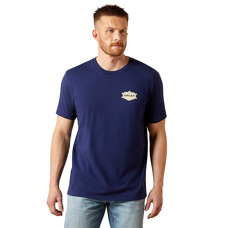 Ariat Men’s Mesa Motif Lockup T-Shirt - Medieval Blue
