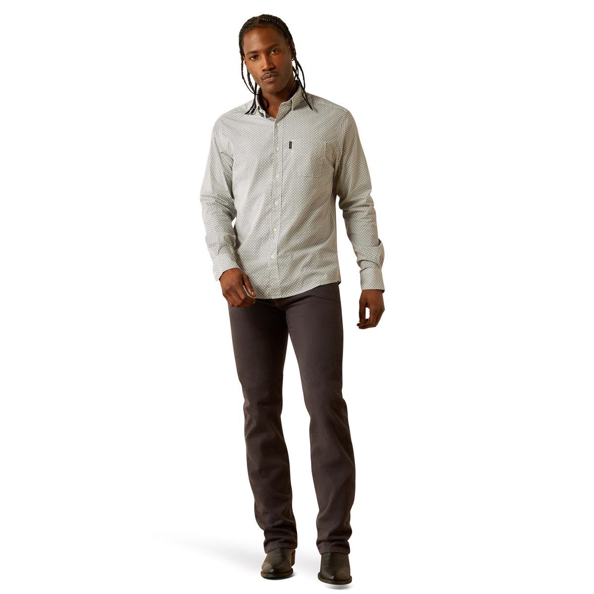 Ariat Men’s Meyer Modern Fit Shirt - White
