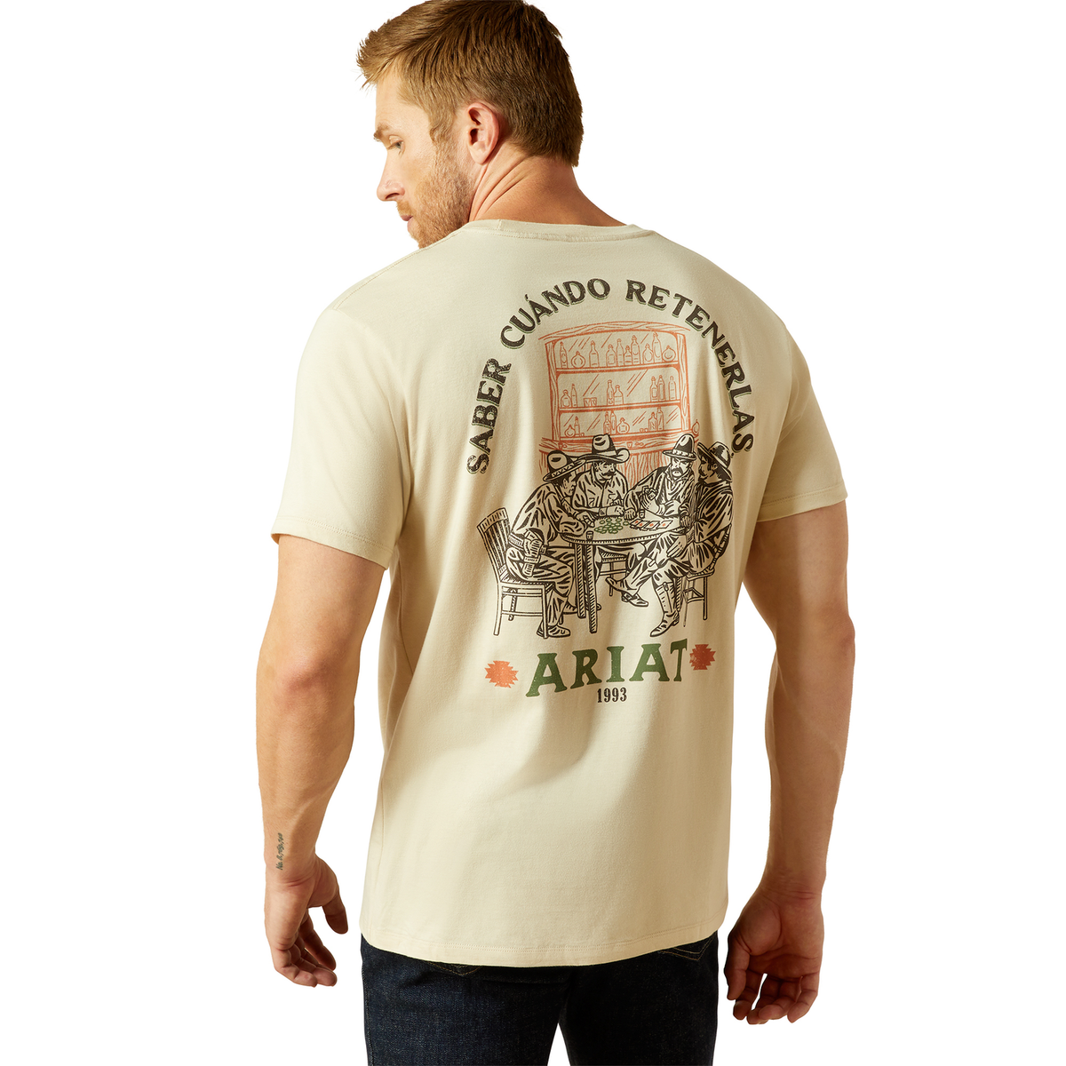 Ariat Mens Mezcal Mezclilla Tee - Natural