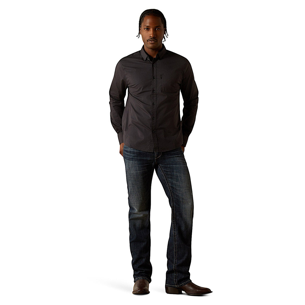 Ariat Mens Michael Modern Fit Shirt - Black