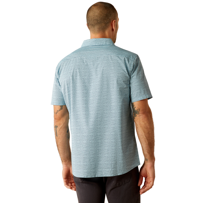 Ariat Men’s Monte Modern Fit Shirt - Aqua
