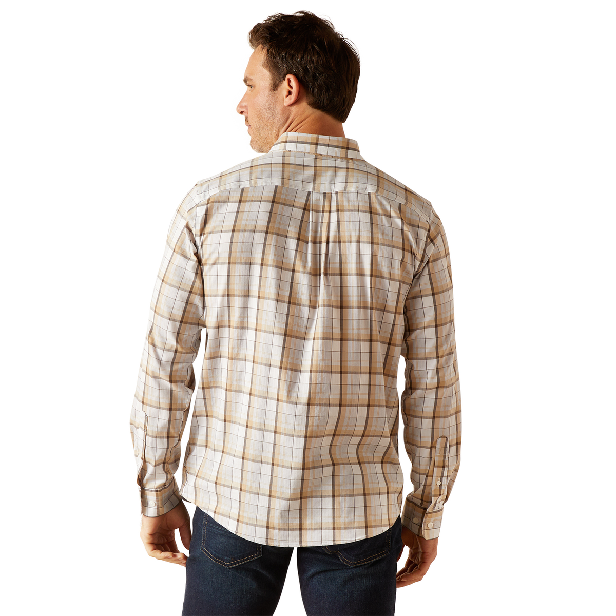 Ariat Men’s Napa Long Sleeve Shirt - Tan Check