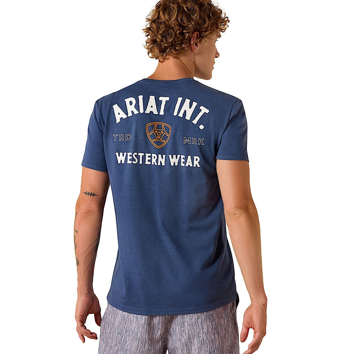 Ariat Men’s Outline Shop T-Shirt - Navy Heather