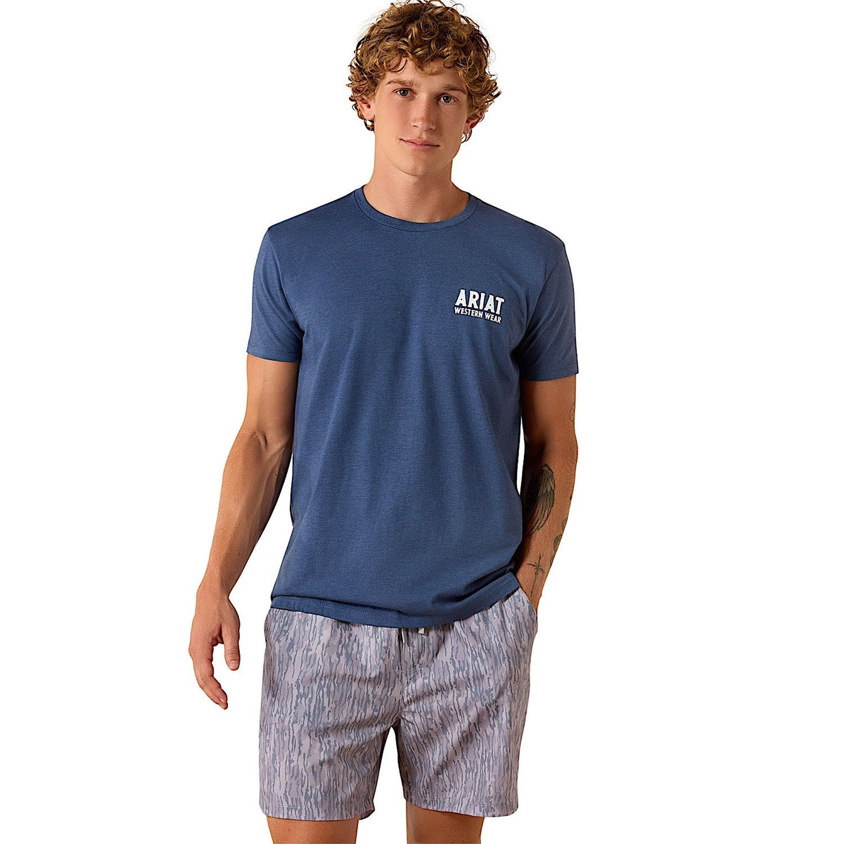 Ariat Men’s Outline Shop T-Shirt - Navy Heather