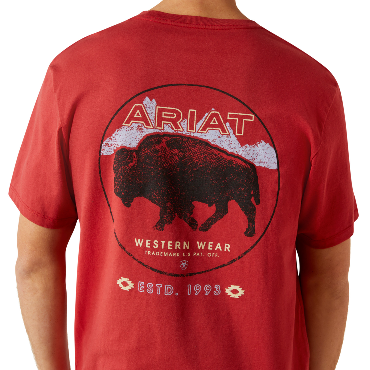 Ariat Mens Patriot Buffalo Coin Tee - Brick Red