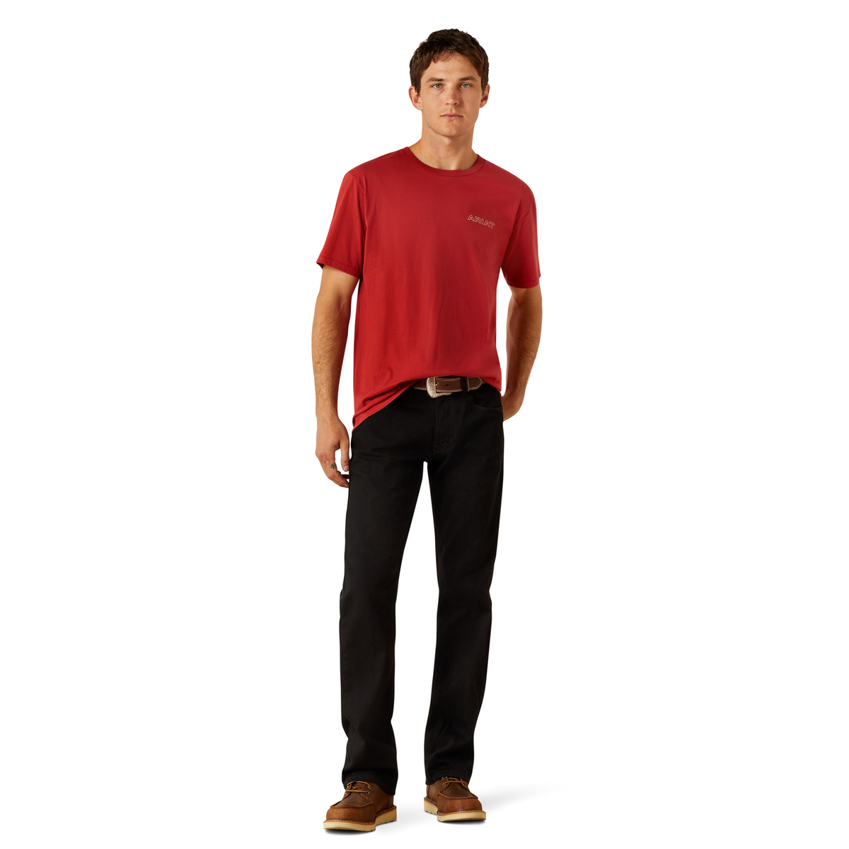 Ariat Mens Patriot Buffalo Coin Tee - Brick Red