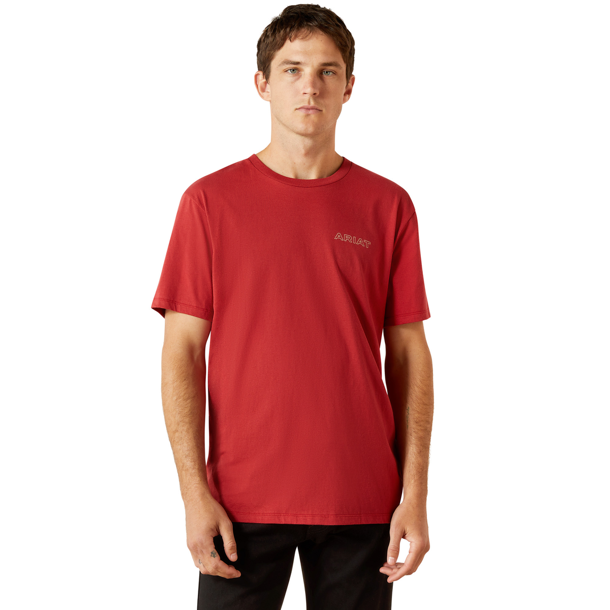 Ariat Mens Patriot Buffalo Coin Tee - Brick Red