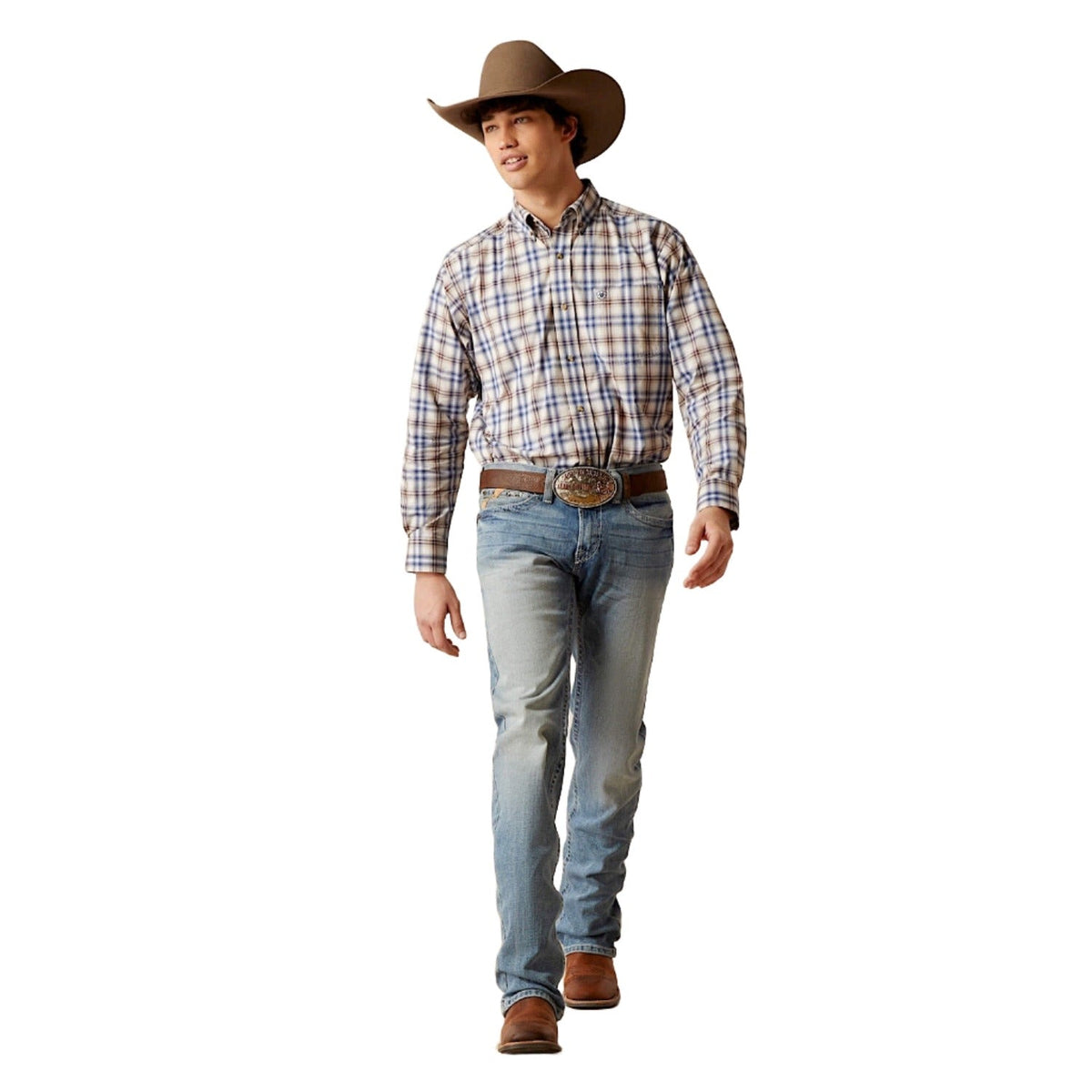 ARIAT Mens Pro Series Baylor Classic Fit L/S Shirt White