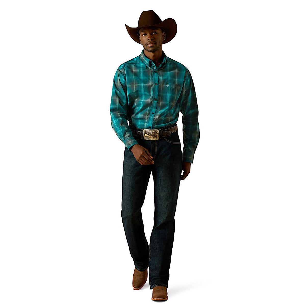 Ariat Mens Pro Series Bear Classic Fit Shirt - Dark Teal