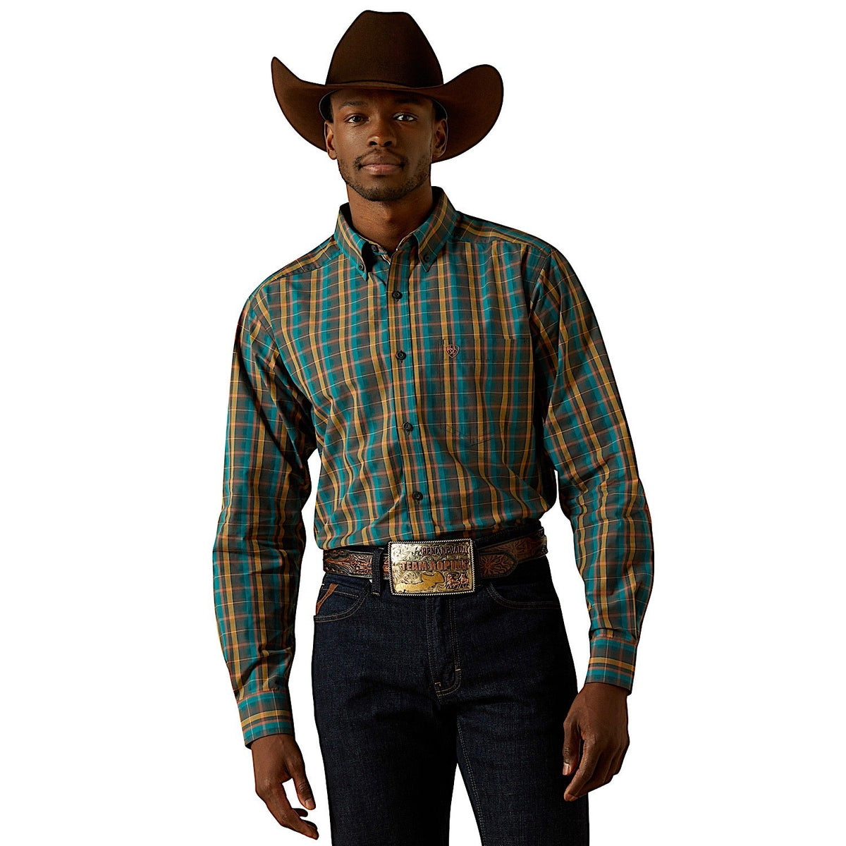 Ariat Mens Pro Series Bowie Slim Fit Shirt - Dark Teal