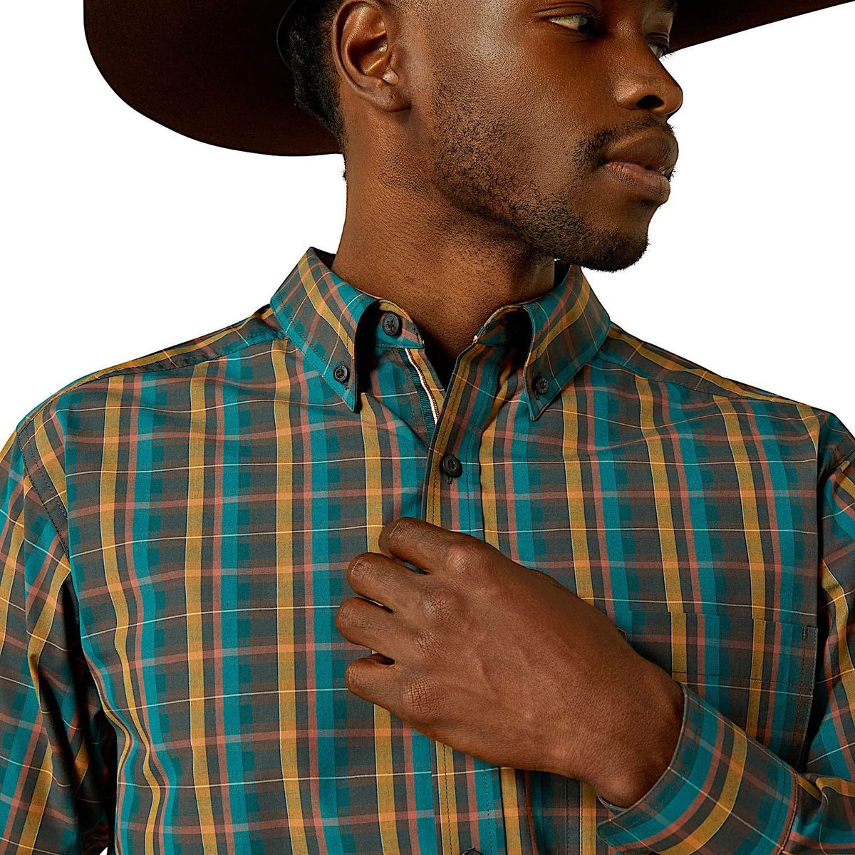Ariat Mens Pro Series Bowie Slim Fit Shirt - Dark Teal
