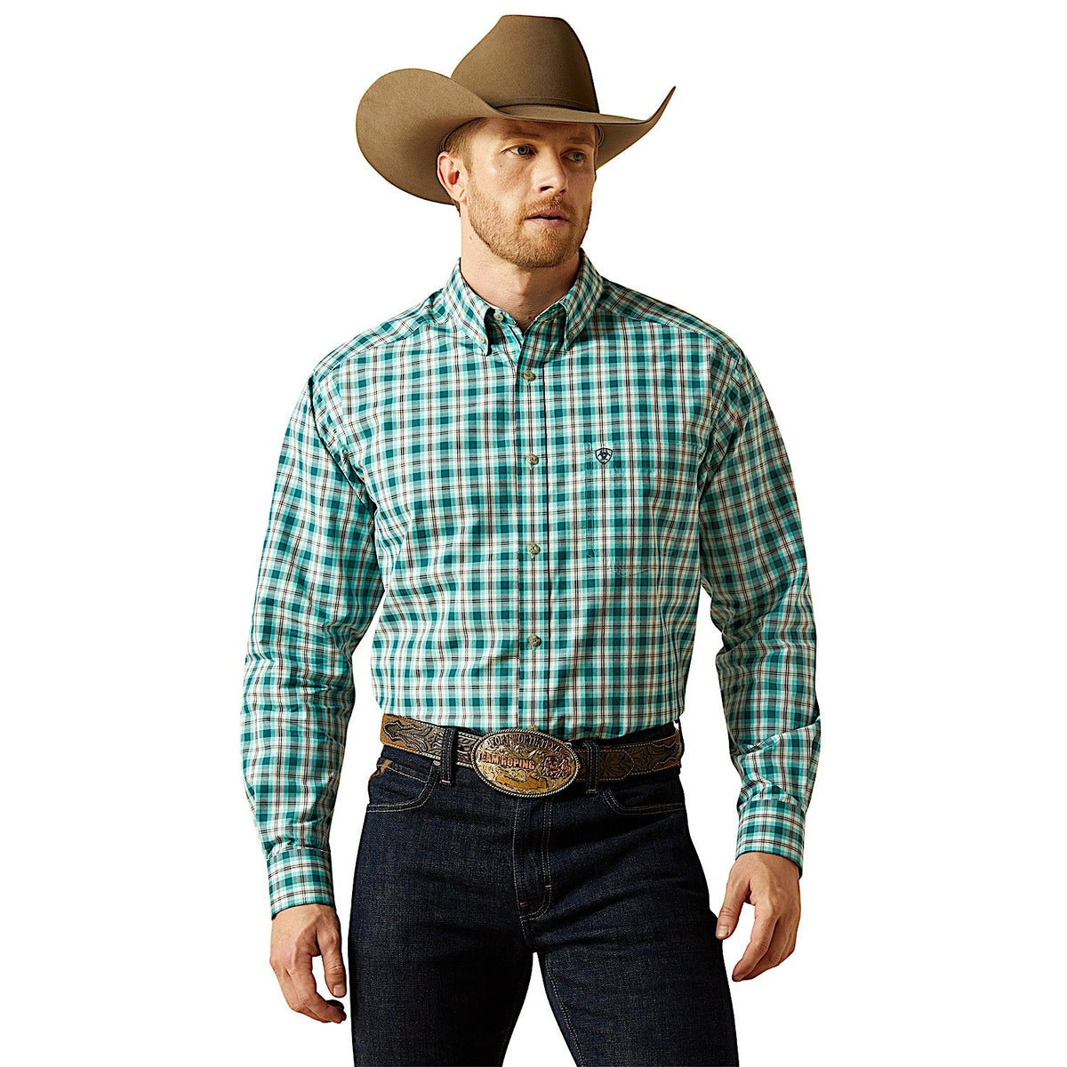 Ariat Mens Pro Series Brayden Classic Fit Shirt - Teal