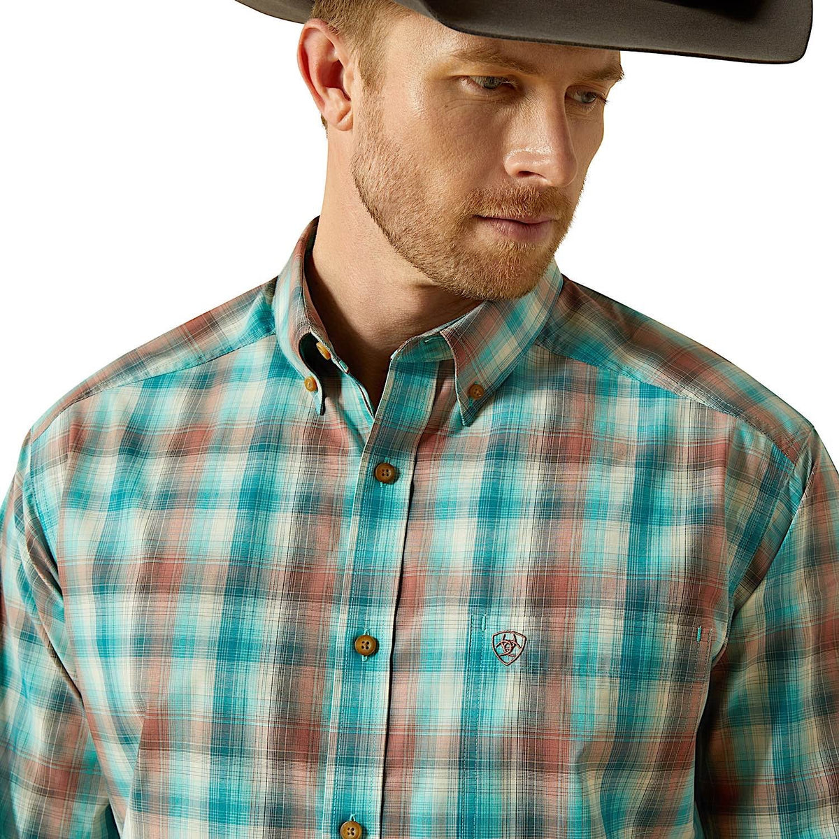Ariat Mens Pro Series Brooklyn Classic Fit Shirt - Aqua Blue