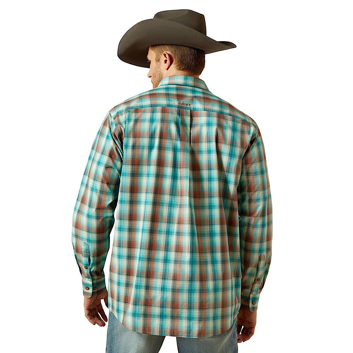 Ariat Mens Pro Series Brooklyn Classic Fit Shirt - Aqua Blue