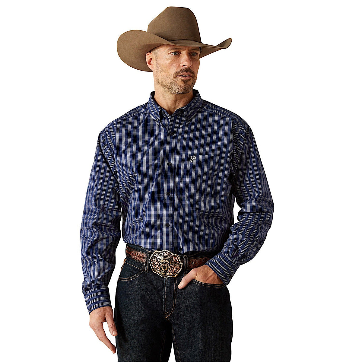 Ariat Mens Pro Series Sawyer Shirt - Dark Blue