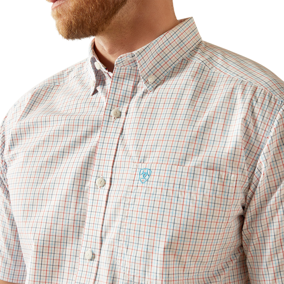 Ariat Mens Pro Series Simon Short Sleeve Shirt - White