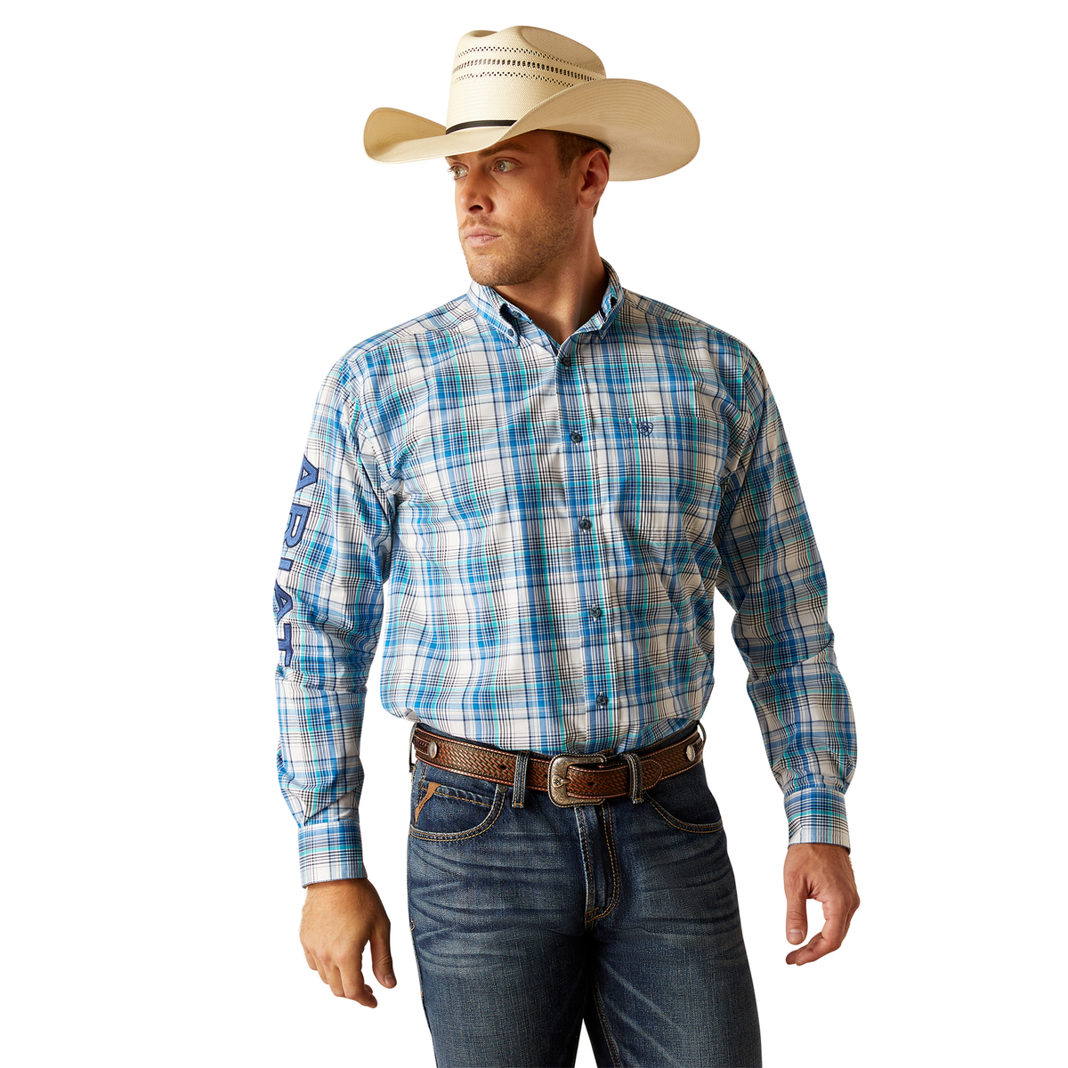 Ariat Men’s Pro Series Team Classic Fit Griffen Shirt - White