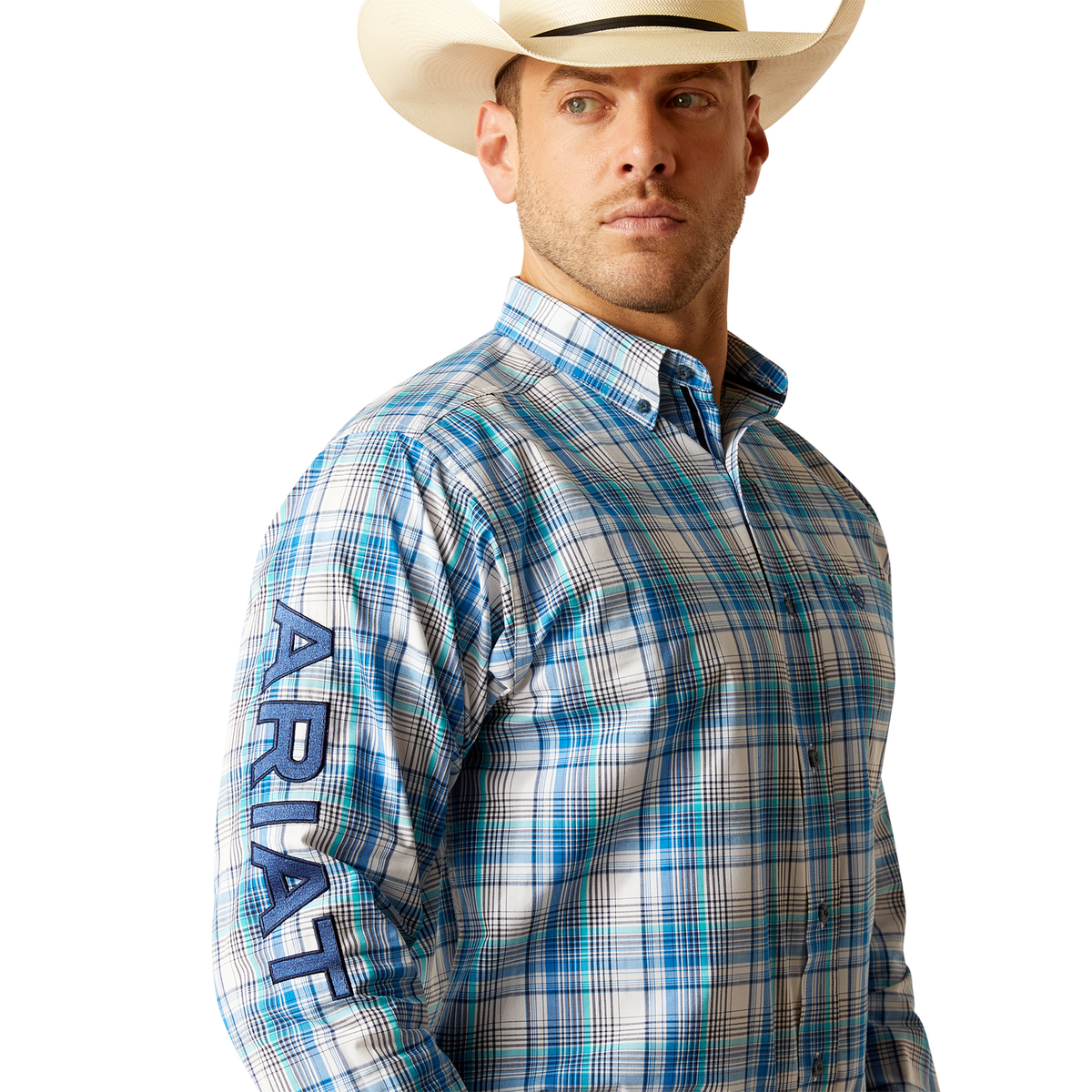 Ariat Men’s Pro Series Team Classic Fit Griffen Shirt - White