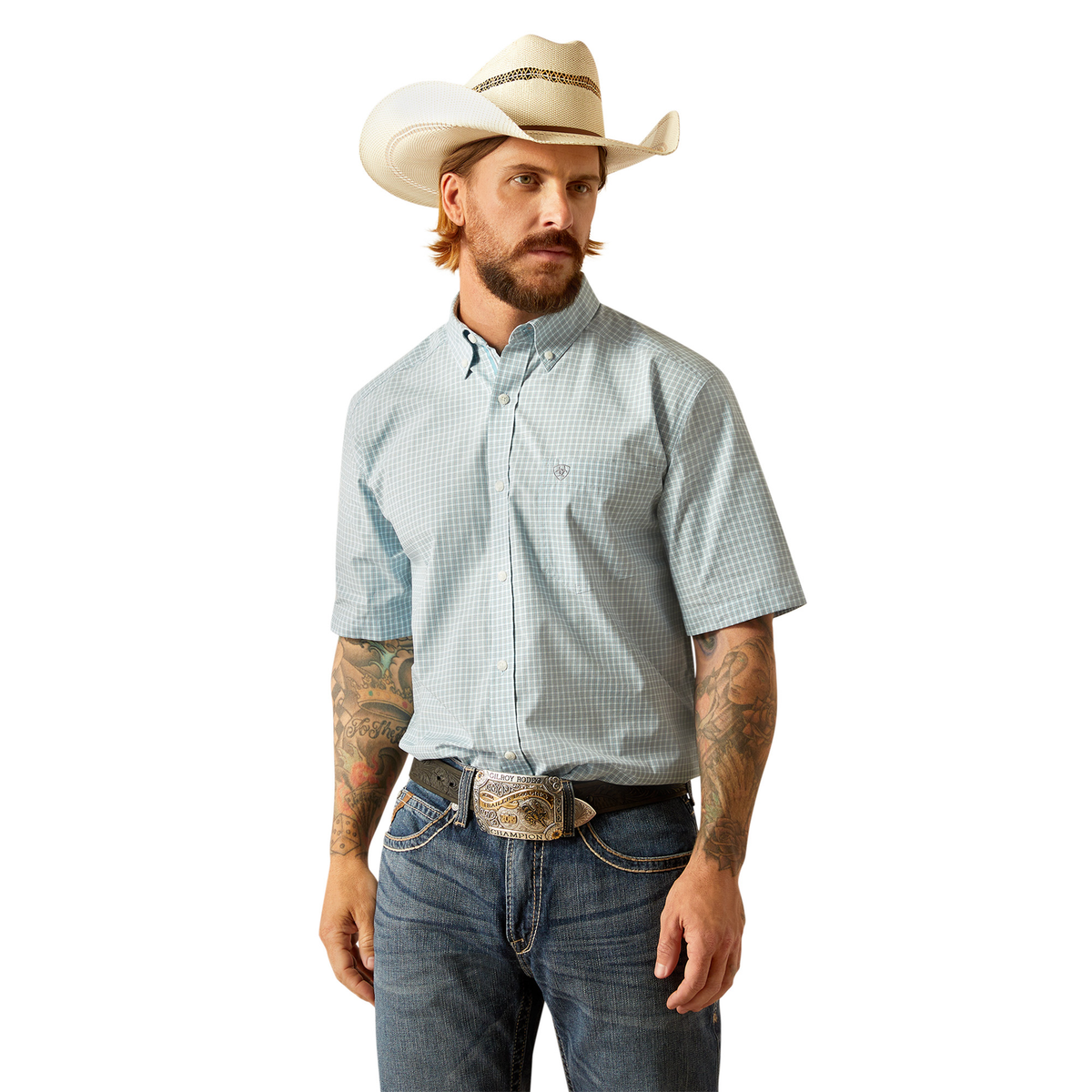 Ariat Men’s Pro Series Team Glennie Classic Fit Shirt - Turquoise