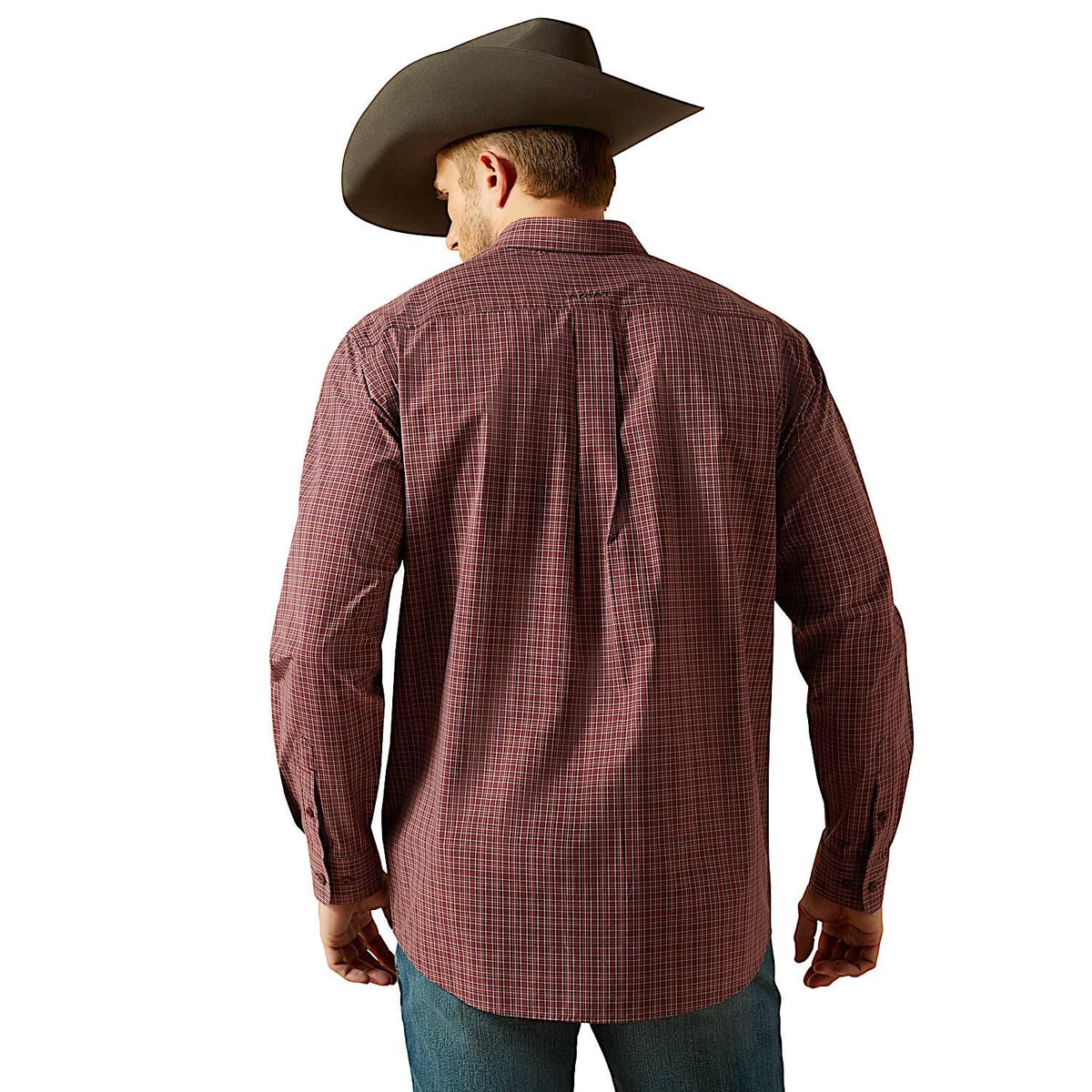 Ariat Mens Pro Series Travis Classic Fit Shirt - Burgundy
