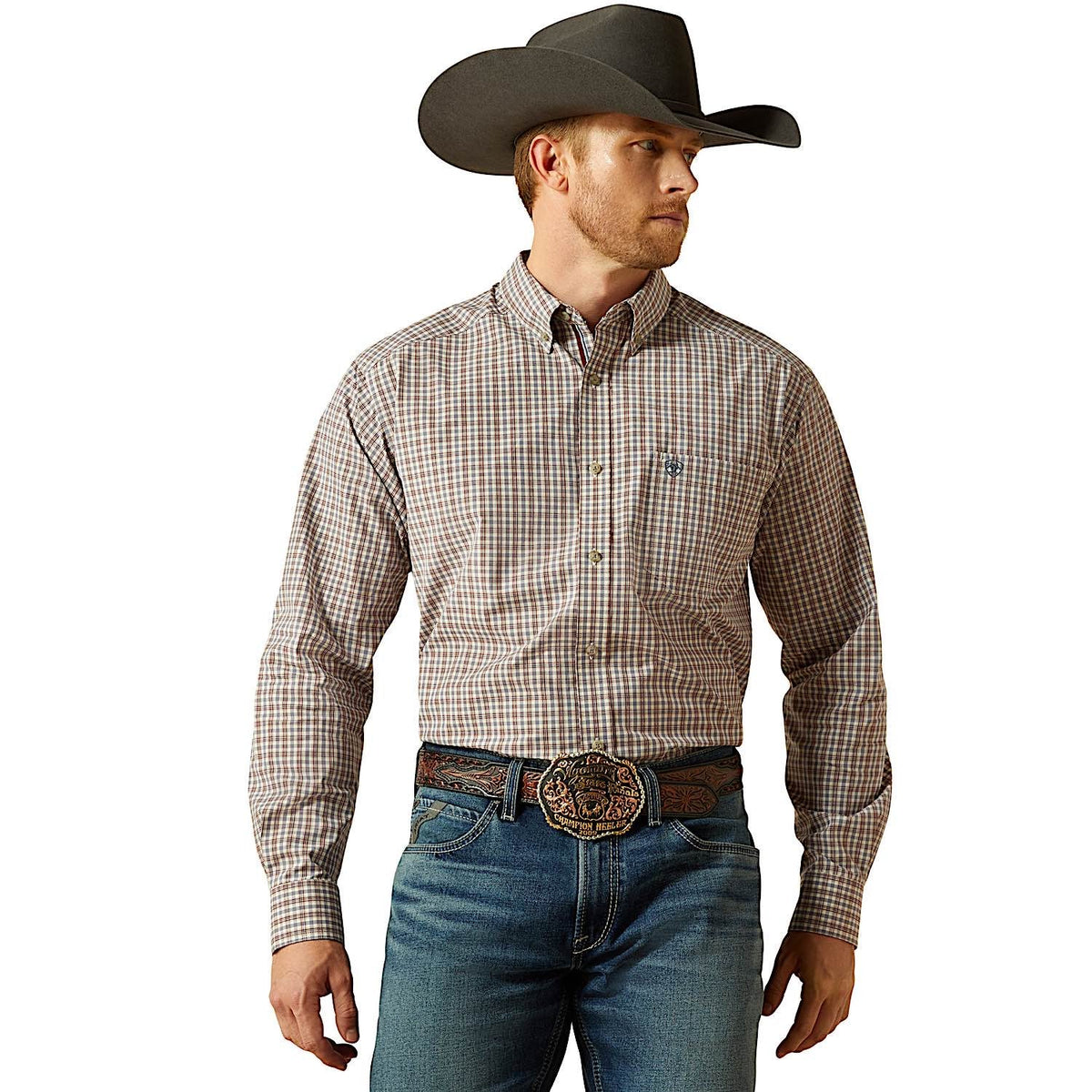 Ariat Mens Pro Series Trevor Classic Fit Shirt - Burgundy