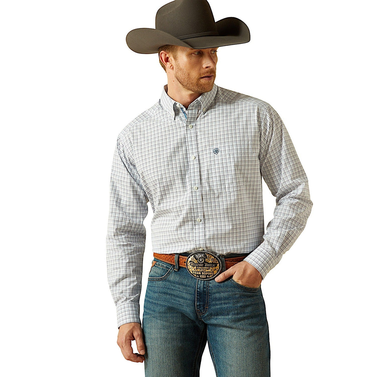 Ariat Mens Pro Series Tristan Classic Fit Shirt - White
