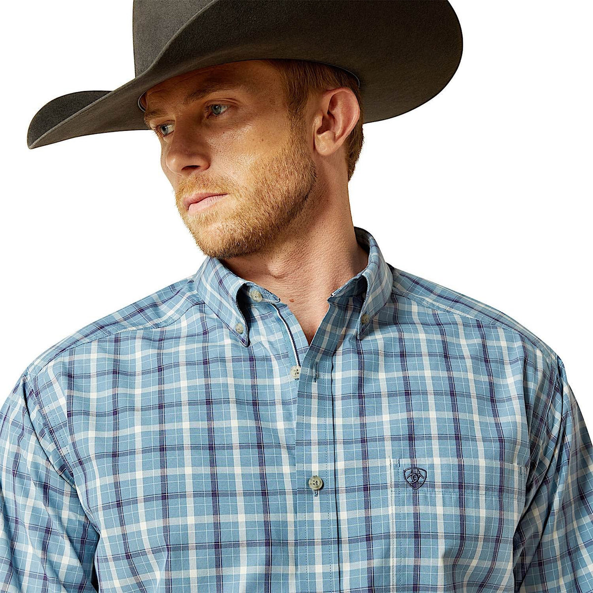 Ariat Mens Pro Series Troy Classic Fit Shirt - Blue