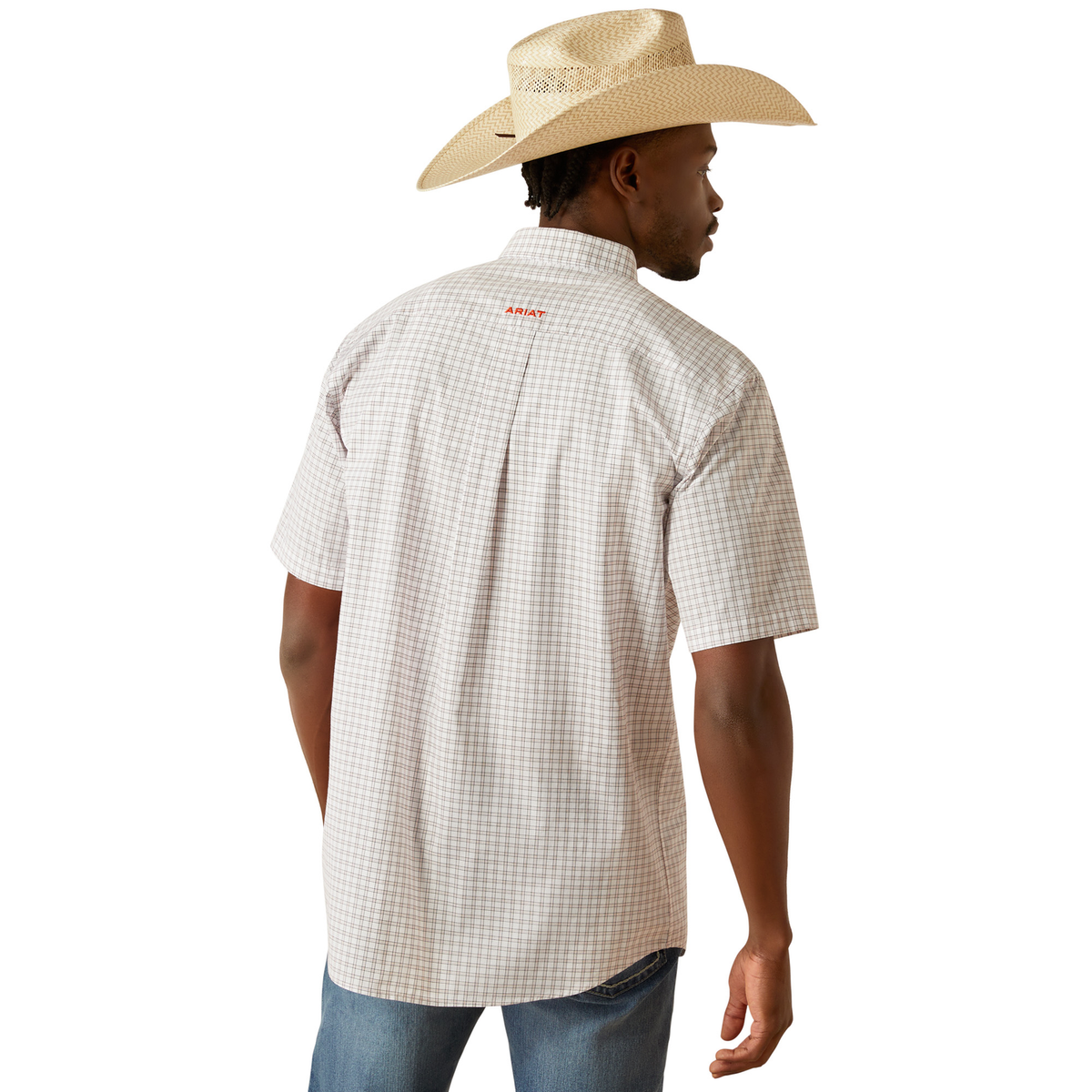 Ariat Mens Pro Series Woody Short Sleeve Shirt - White