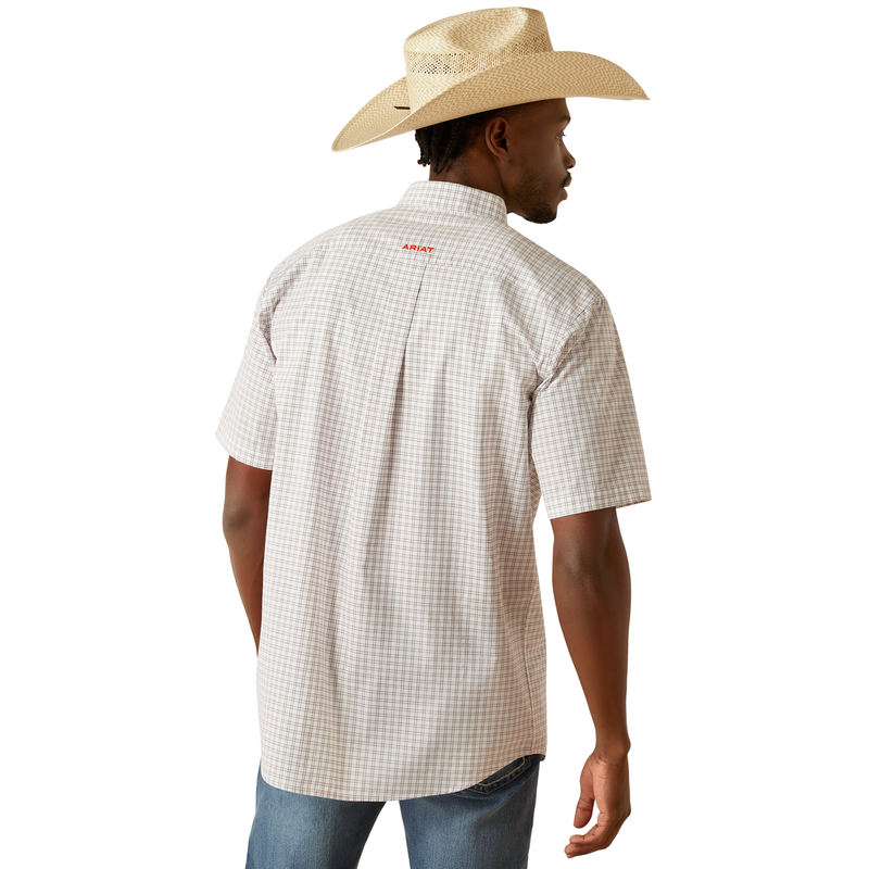Ariat Mens Pro Series Woody Short Sleeve Shirt - White