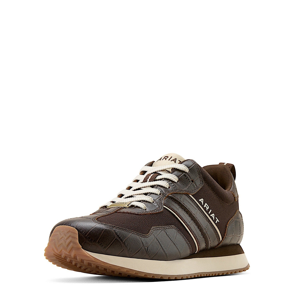 Ariat Mens Ranch Runner Choclate/Antique Tan Croc Print