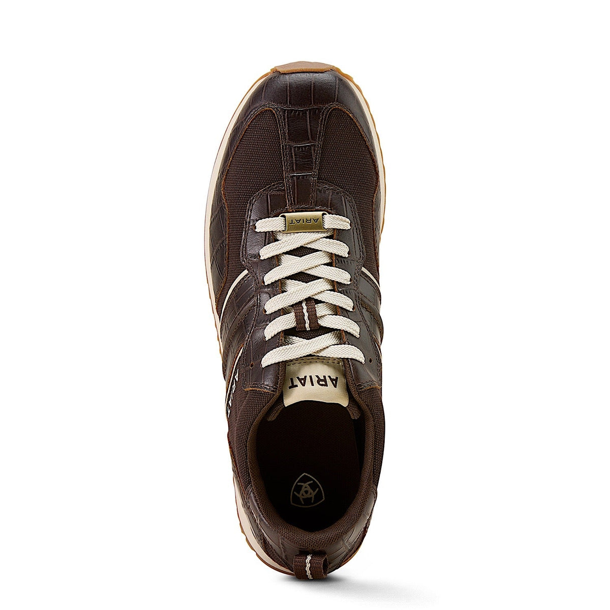 Ariat Mens Ranch Runner Choclate/Antique Tan Croc Print