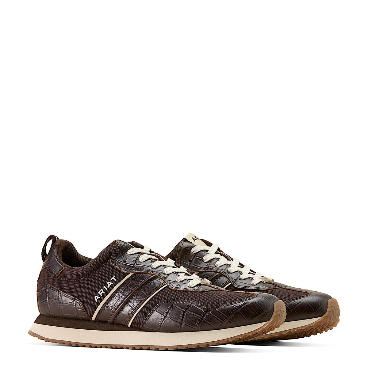 Ariat Mens Ranch Runner Choclate/Antique Tan Croc Print