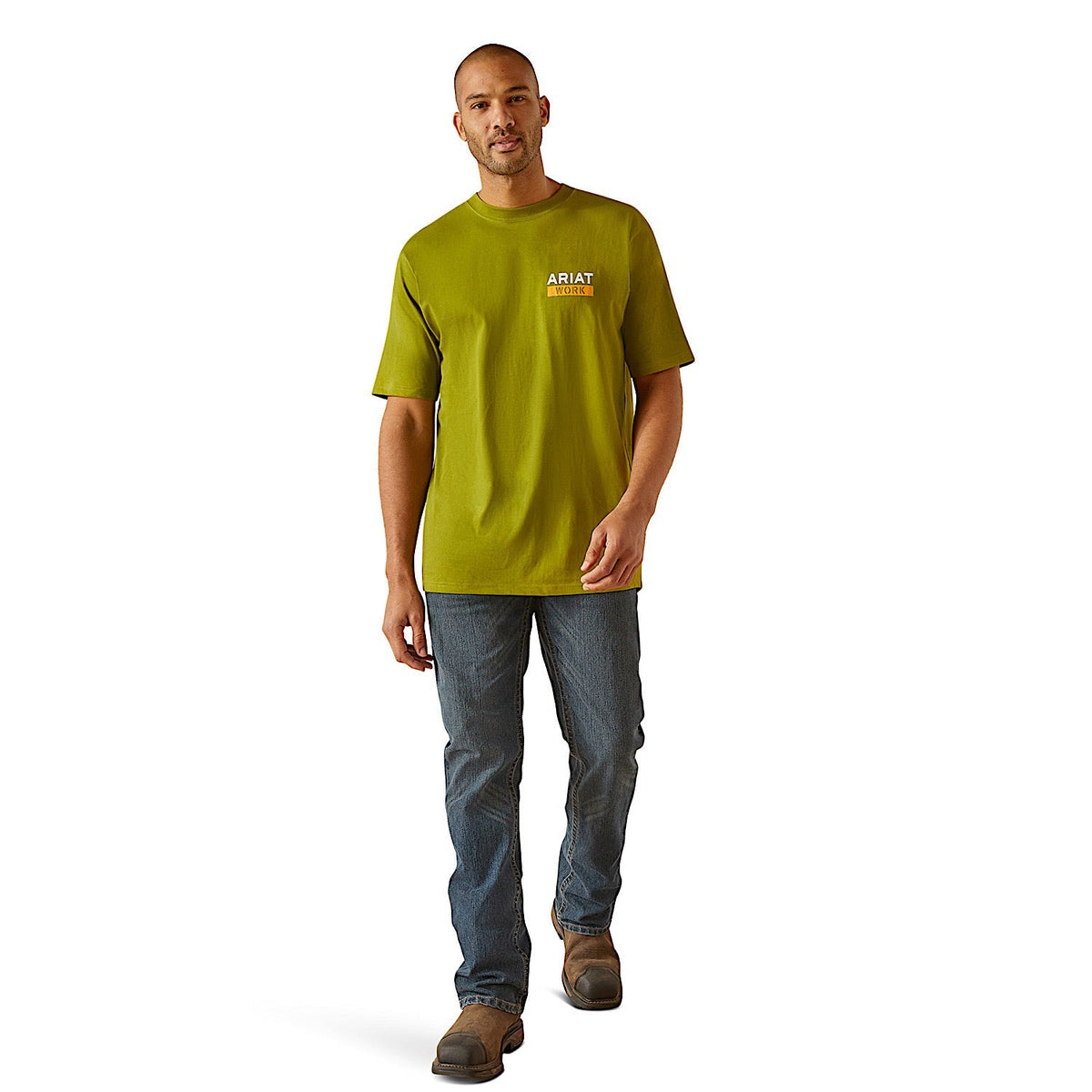 Ariat Mens Rebar Cotton Strong Roughneck Graphic T-Shirt - Going Green