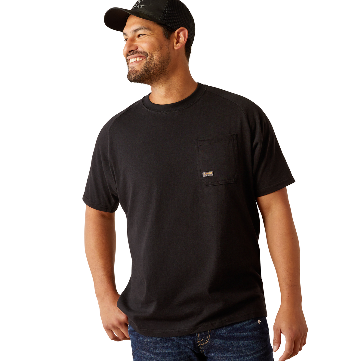 Ariat Mens Rebar Cotton Strong Workhog T Shirt - Black