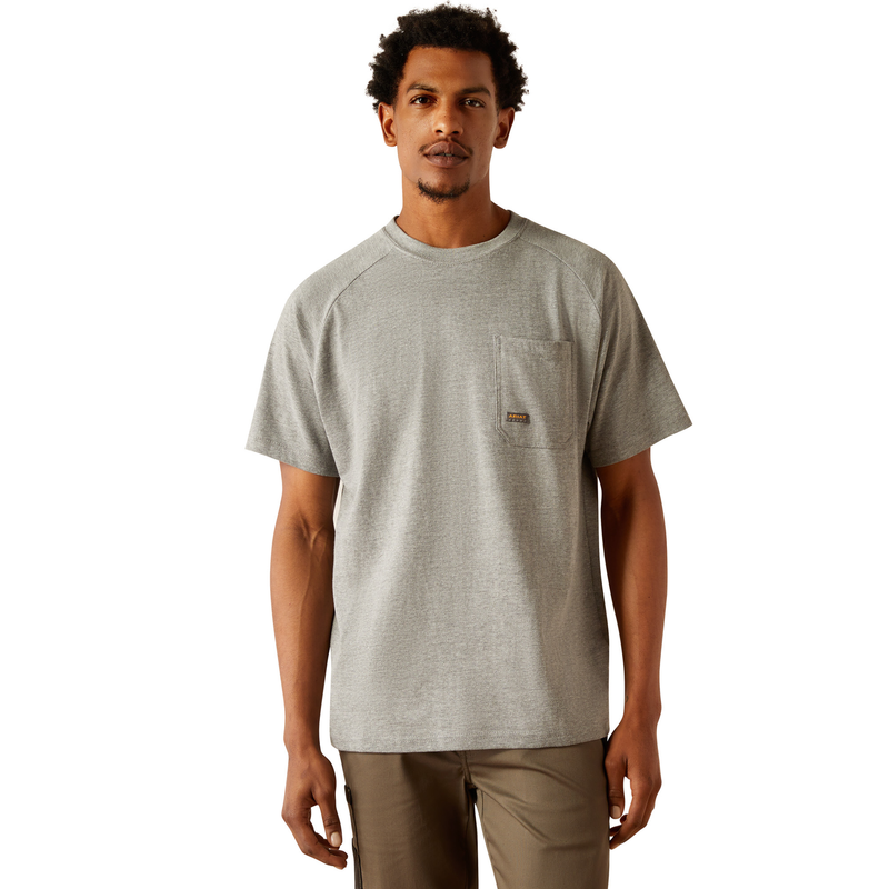 Ariat Mens Rebar Cotton Strong Workhog T Shirt - Heather Grey