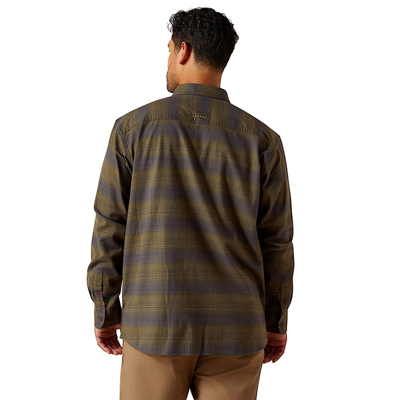Ariat Mens Rebar Flannel Durastretch Work Shirt - Burnt Olive