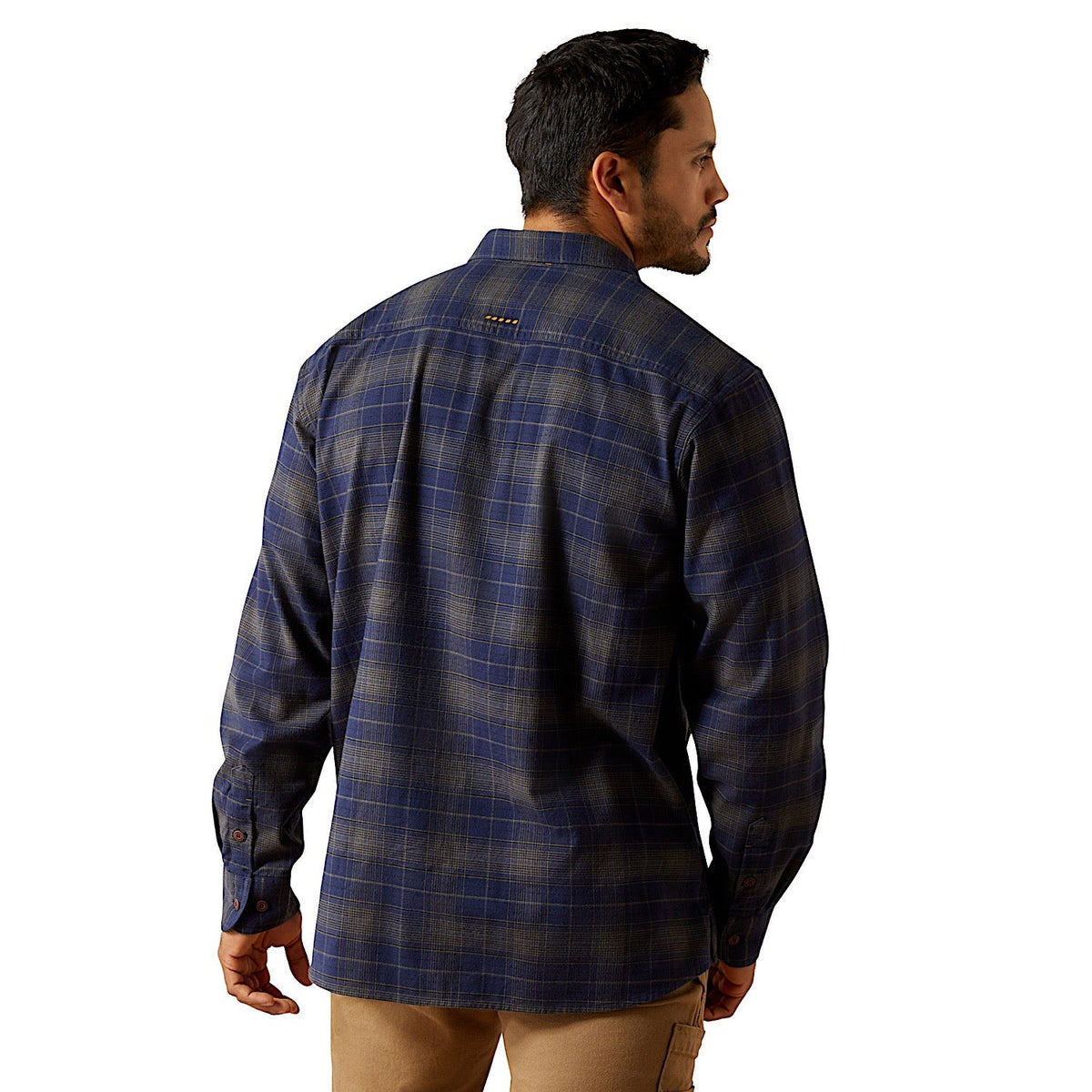 Ariat Mens Rebar Flannel Durastretch Work Shirt - Navy