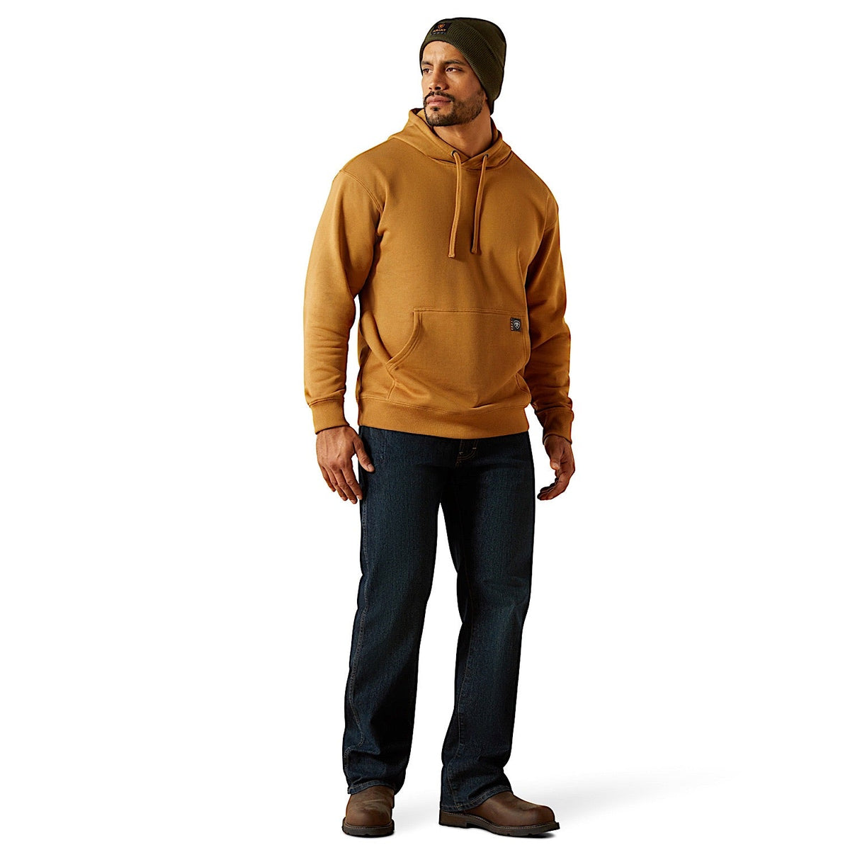 Ariat Mens Rebar Graphic Hoodie - Dijon/Mole