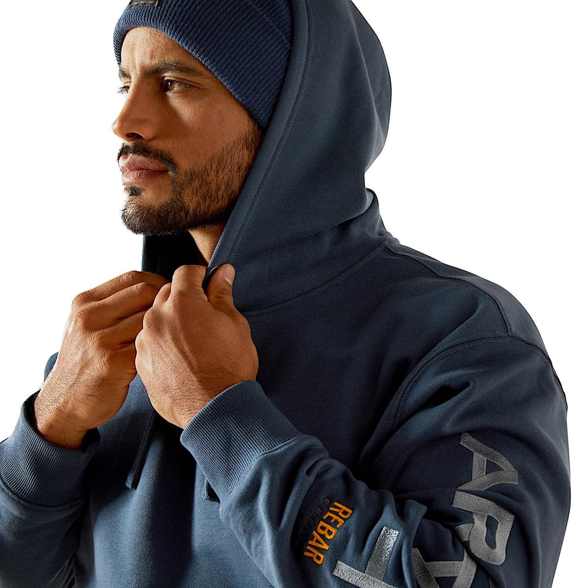 Ariat Mens Rebar Graphic Hoodie - Orion Blue/Dusty Blue
