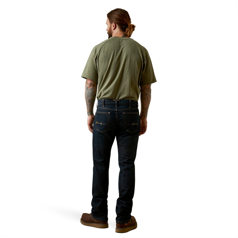Ariat Men’s Rebar M7 DuraStretch Edge Stackable Straight Leg Jean - Blackstone
