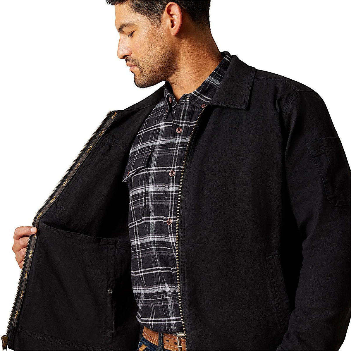Ariat Mens Rebar Made Tough Shop Jacket - Black