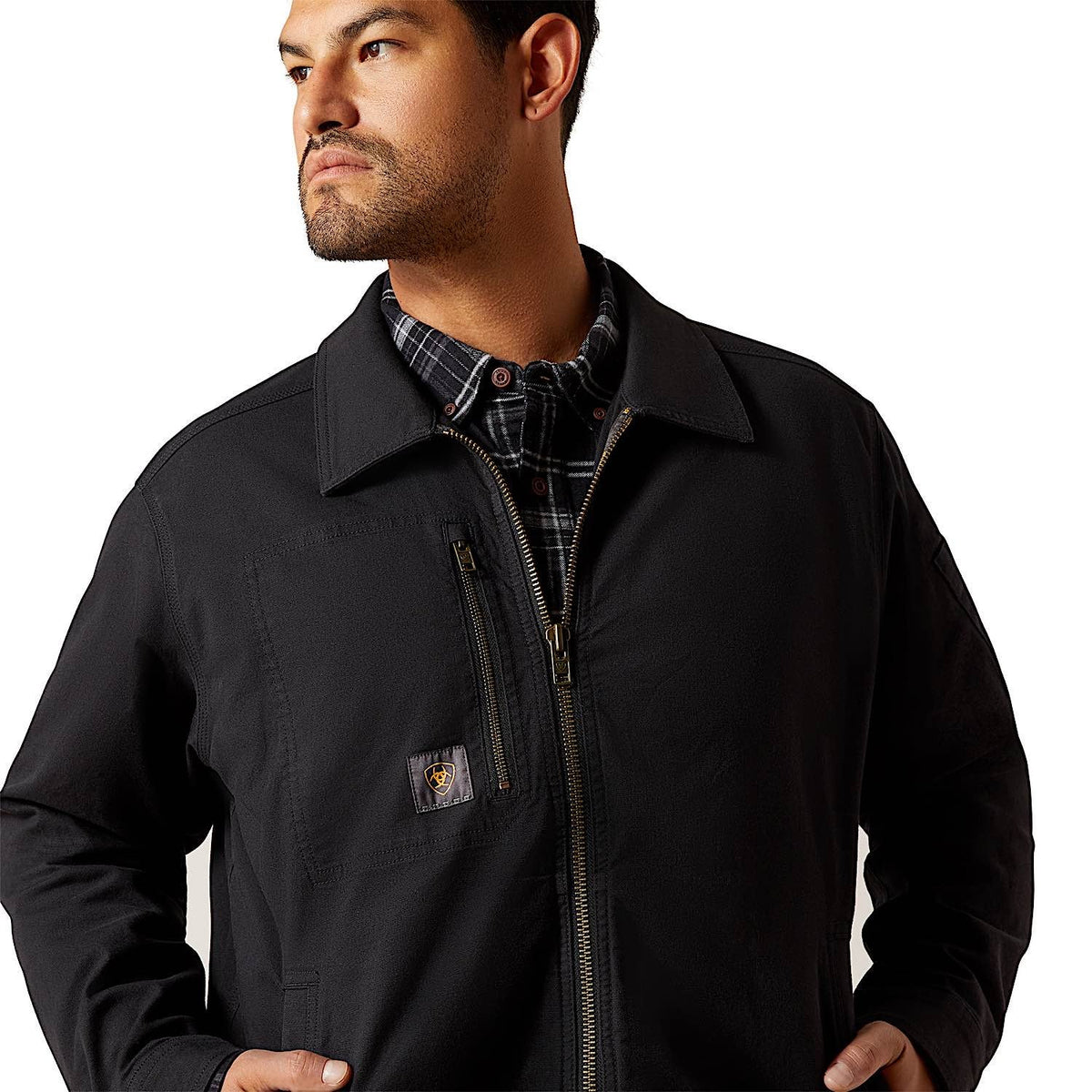 Ariat Mens Rebar Made Tough Shop Jacket - Black