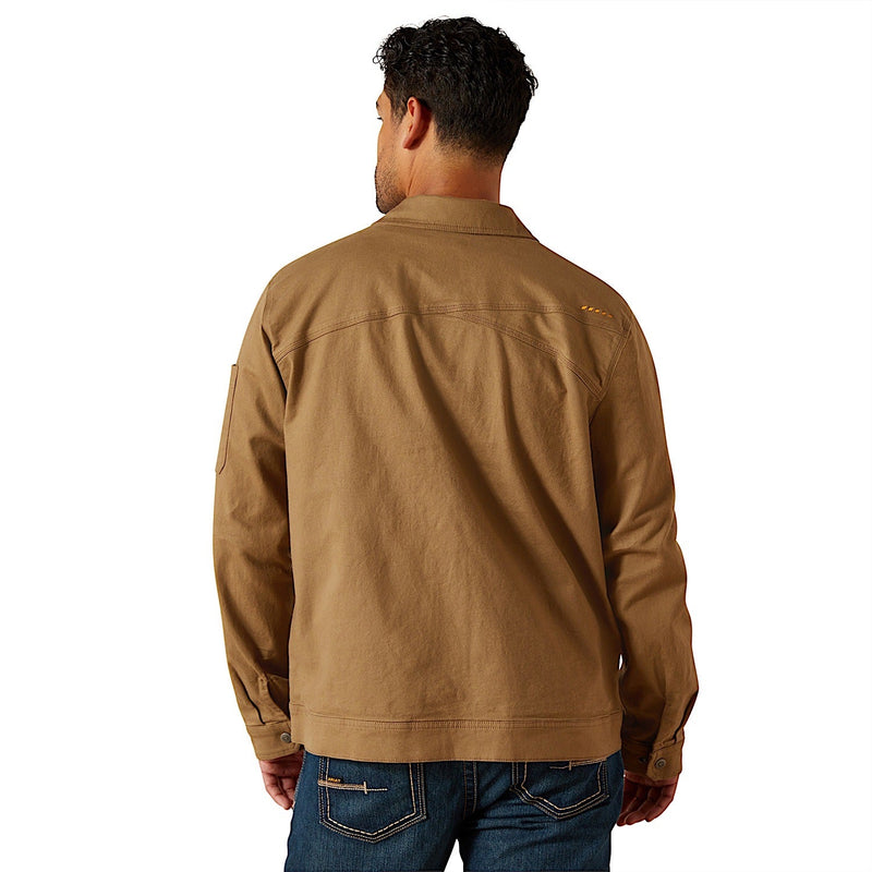 Ariat Mens Rebar Made Tough Shop Jacket - Rebar Khaki